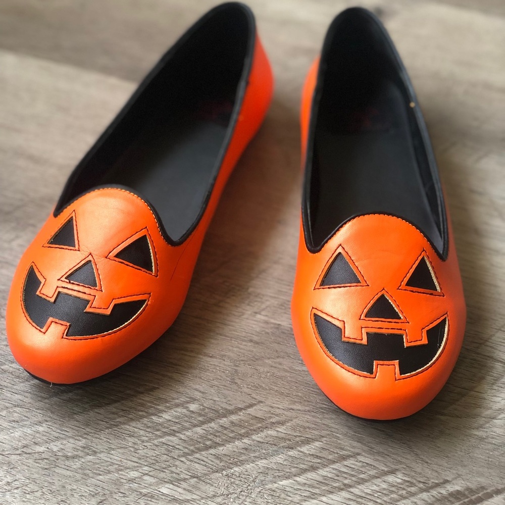 Strangecult Jack-o-lantern ballet flats size 8, worn once